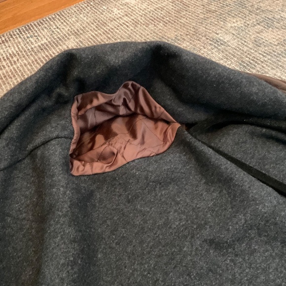 J.Crew Suede Brown Leather with Wool Lining Jacket Size Large - Picture 10 of 11